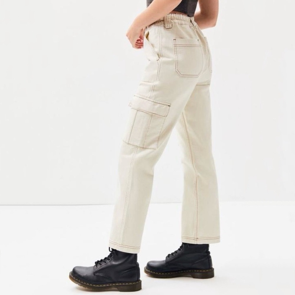 Pacsun Women's Utility Cargo Pants, Off White - Picture 2 of 8